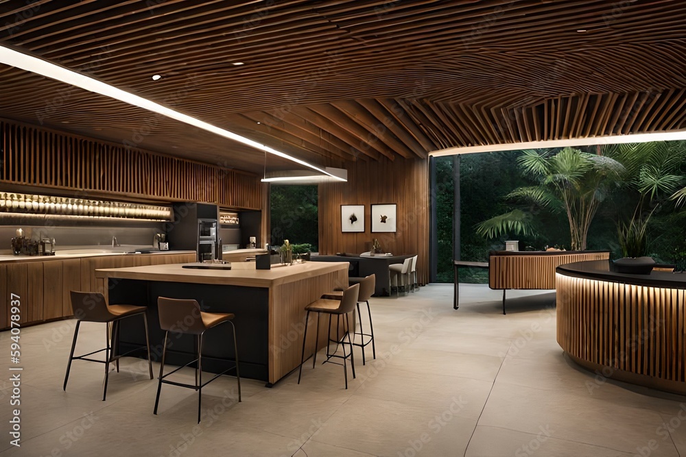Fototapeta premium dining room idea created with AI technology