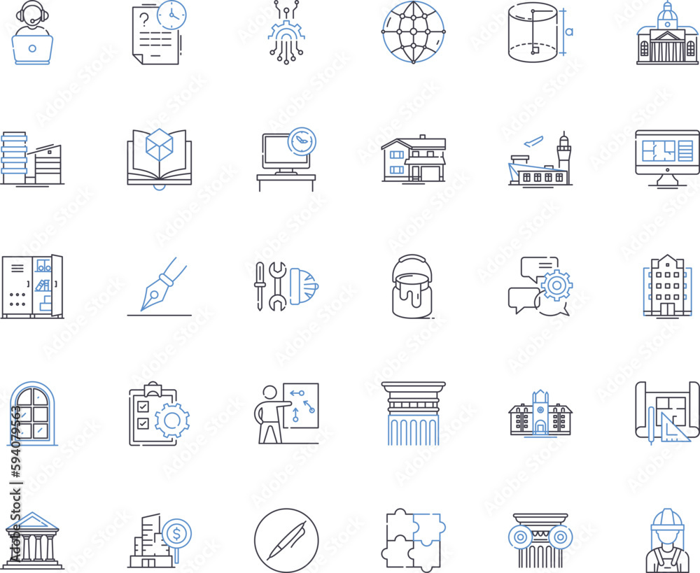Labware Service Icon Research gadgets line icons collection. Scanners, Labware, Calipers ...