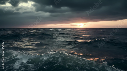 sunset over the ocean