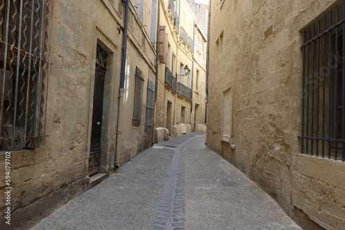 Rue typique, ville de Montpellier, département de l'Hérault, France