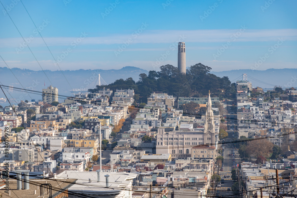 Coit Tower, Telegraph Hill and North Beach
