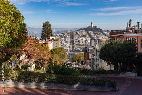 Photography Coit Tower, Telegraph Hill and Lombard Street