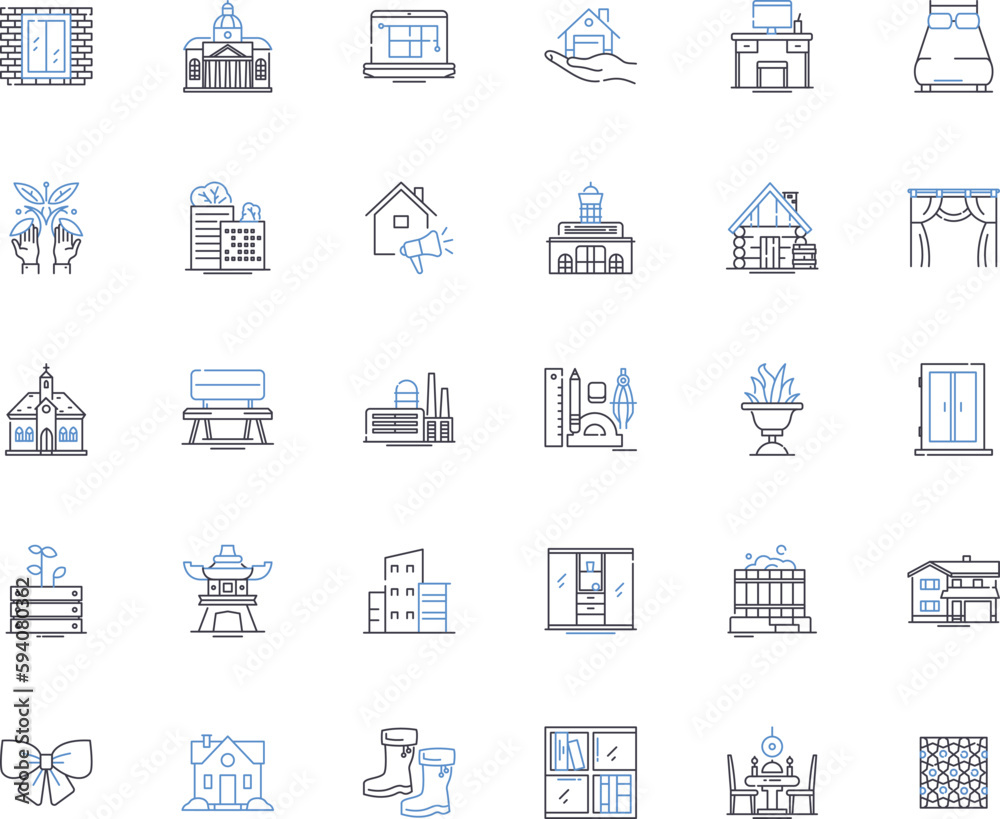 Revamping line icons collection. Reinvent, Modernize, Refresh, Overhaul, Upgrade, Redesign, Transform vector and linear illustration. Renew,Update,Enhance outline signs set