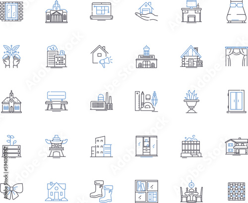 Revamping line icons collection. Reinvent, Modernize, Refresh, Overhaul, Upgrade, Redesign, Transform vector and linear illustration. Renew,Update,Enhance outline signs set