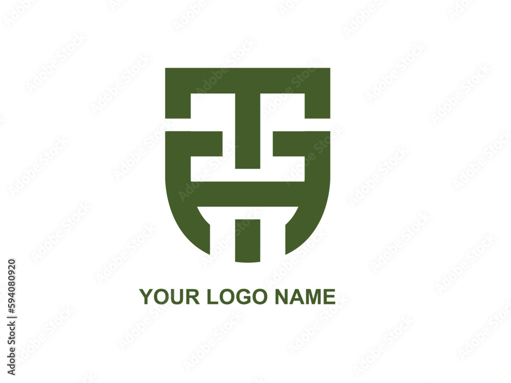 Obraz premium Alphabet TA or AT illustration monogram vector logo template in silver color and black background