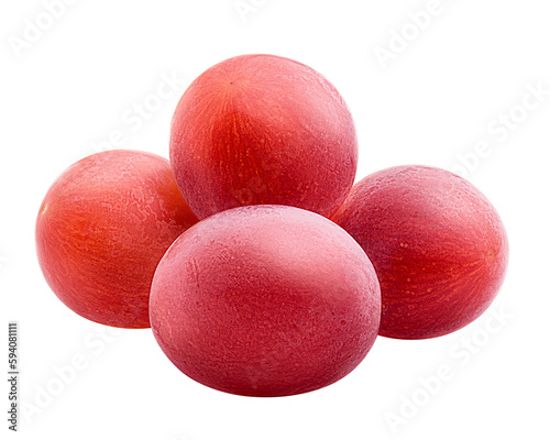 Red grape, isolated on white background, full depth of field