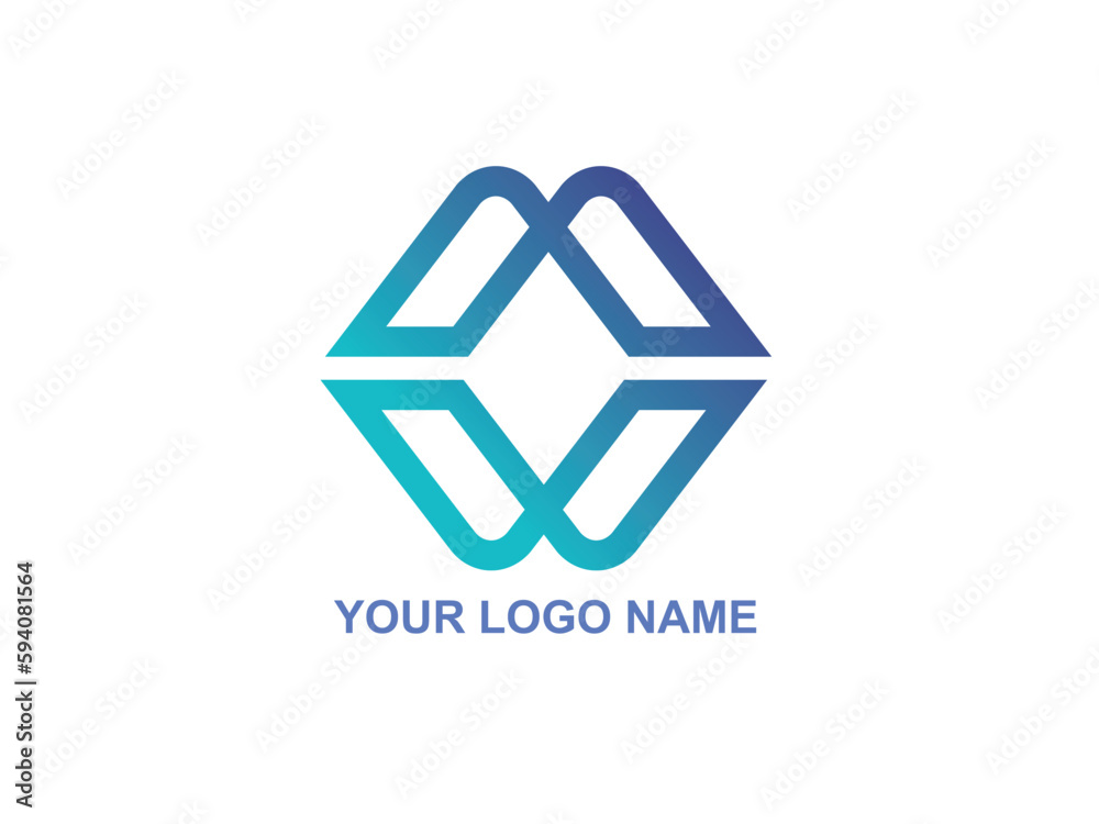 Simple vector logo in a modern style. Top of the mountain