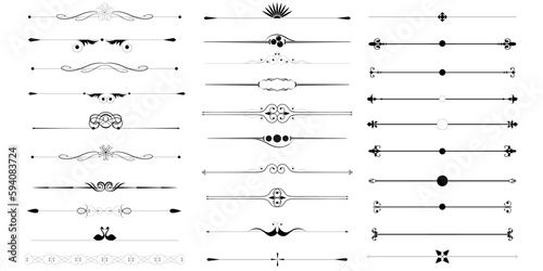 divider vector set, icon, symbol, logo, clipart, isolated. vector illustration. vector illustration isolated on white background.