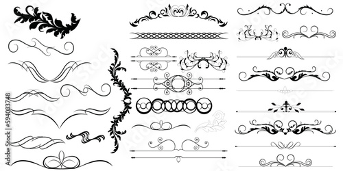 divider vector set, icon, symbol, logo, clipart, isolated. vector illustration. vector illustration isolated on white background.