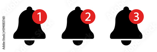 Notification bell icon set
