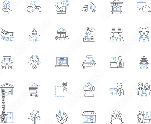 Carpool lane line icons collection. Efficiency, Expediency, Conservation, Environment, Commute, Congestion, Capacity vector and linear illustration. Time-saving,HOV,Traffic outline signs set