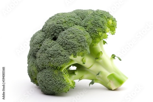 broccoli isolated on white background. Generative AI