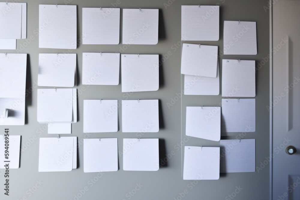 blank pin paper notes on a wall blank pin paper notes on a wall