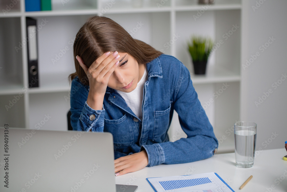 Beautiful Young Woman Feeling Strong Head Pain Beautiful Young Woman Feeling Strong Head Pain