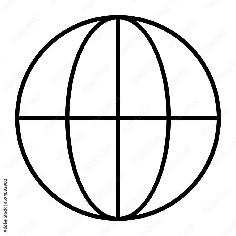globe Thin Line Icon