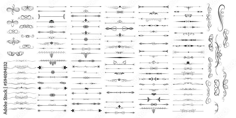 dividers vector set, icon, symbol, logo, clipart, isolated. vector illustration. vector illustration isolated on white background.