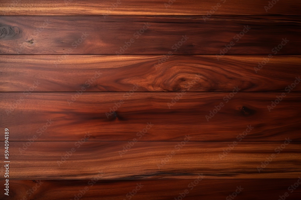 Fototapeta premium Mahogany wooden boards with natural pattern background texture wallpaper. Generative AI