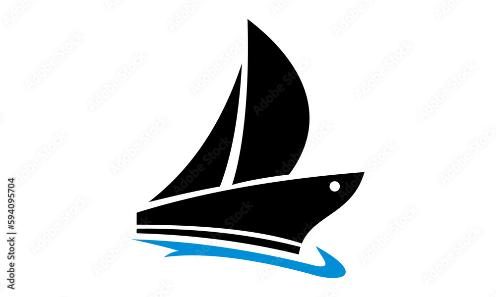 icon ship logo vector illustration