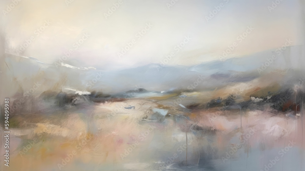 custom made wallpaper toronto digitalSoft and serene pale mist abstract landscape