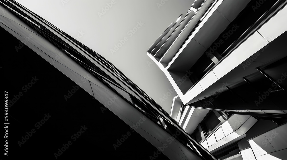 Obraz premium Minimalist distorted angular features wallpaper