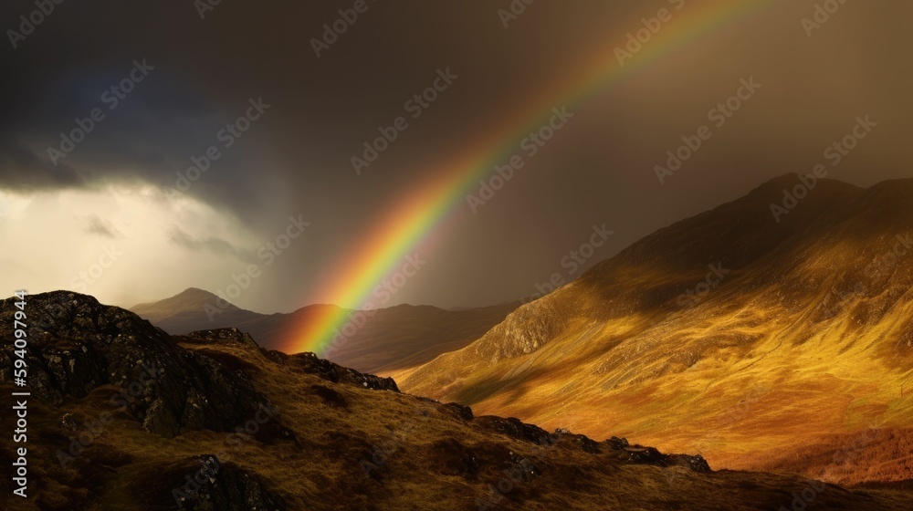 Lively scene with a rainbow of colors