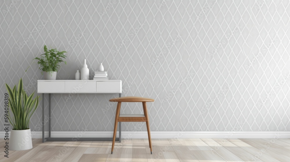 Fototapeta premium Geometric diamond pattern in gray