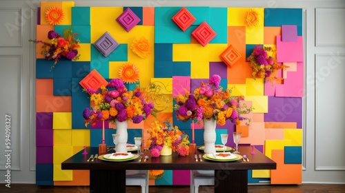 Tetris-inspired Bright Bloom Designs