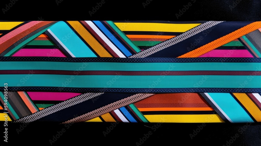 Obraz premium Bold striped check pattern with high contrast colors