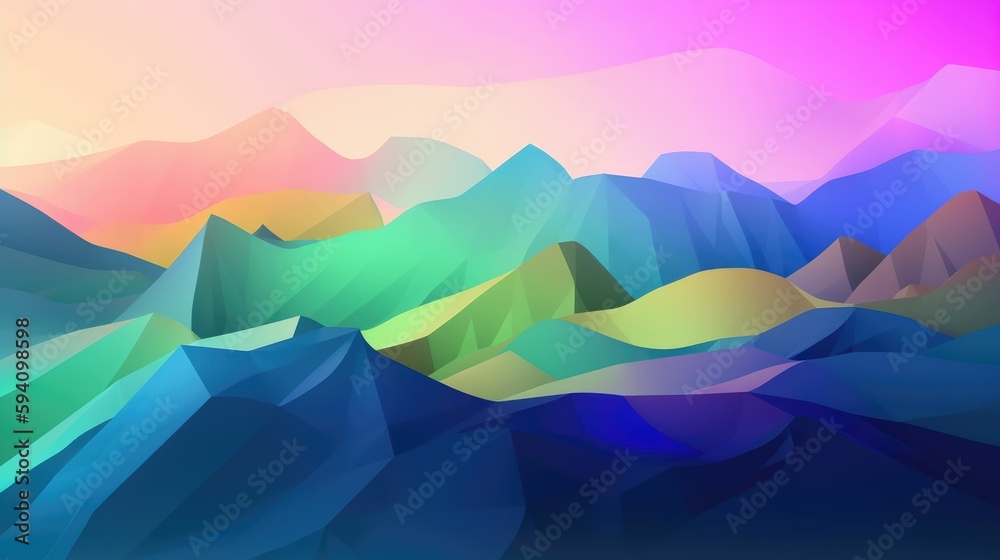 Colorful abstract mountains