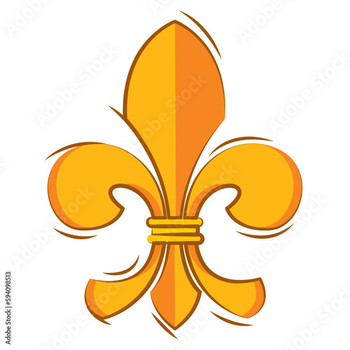 Isolated lys flower symbol icon Vector