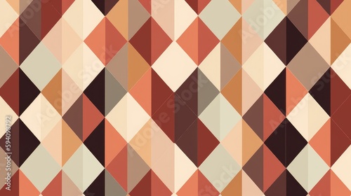Wallpaper Mural Warm diamond grid muted geometric shape Torontodigital.ca