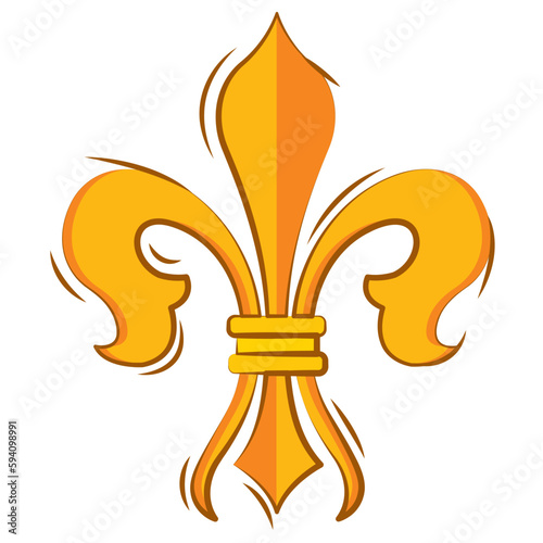 Isolated lys flower symbol icon Vector