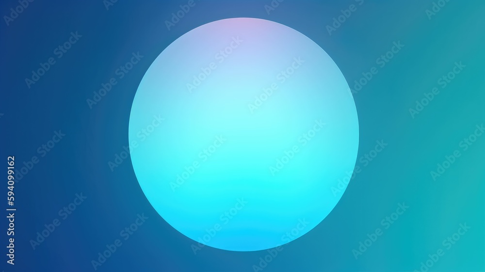 Circle design with serene blue tones gradient
