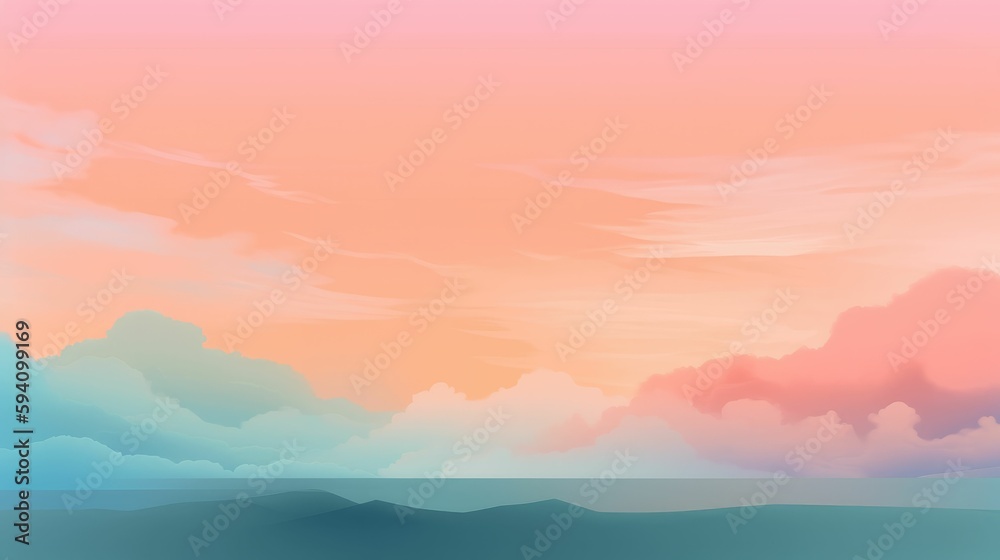 Soft pastel-colored sky at dawn Soft pastel-colored sky at dawn
