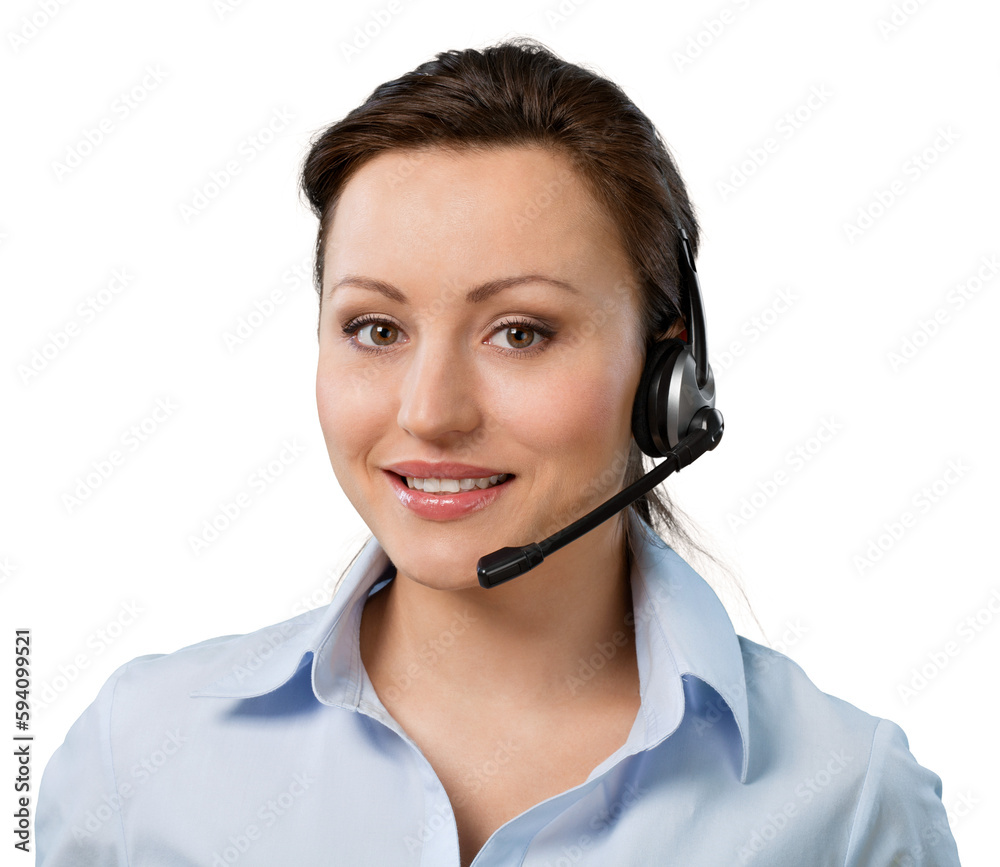 Call center operator business woman, Isolated Call center operator business woman, Isolated