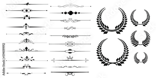 dividers vector set, icon, symbol, logo, clipart, isolated. vector illustration. vector illustration isolated on white background.