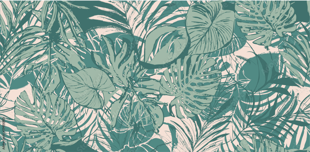 Summer pattern. Tropical leaves pattern perfect for textiles and decoration Summer pattern. Tropical leaves pattern perfect for textiles and decoration