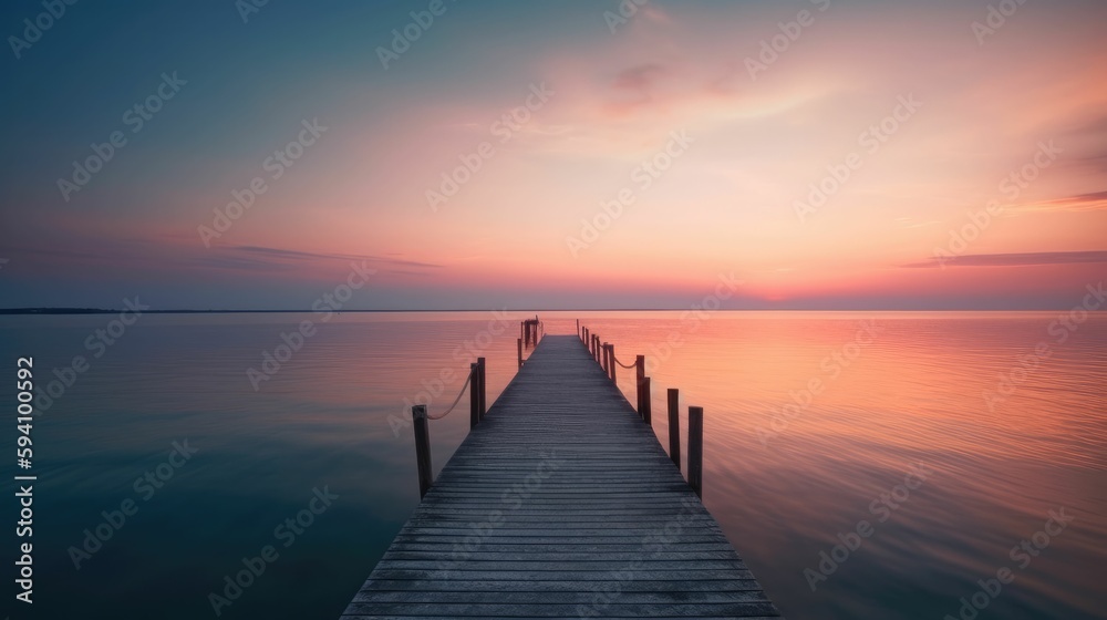 Serene sunset with calming light and soothing tones