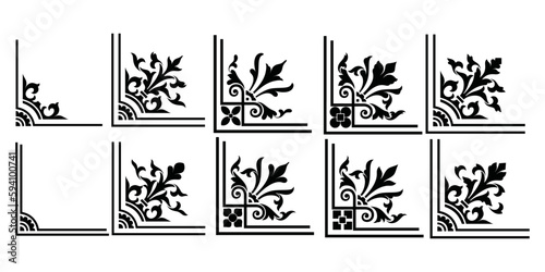 vntage frames vector set, icon, symbol, logo, clipart, isolated. vector illustration. vector illustration isolated on white background.