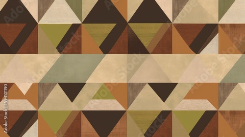 Geometric wallpaper with earthy triangle shapes