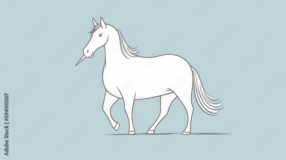 Minimalist unicorn illustration Minimalist unicorn illustration