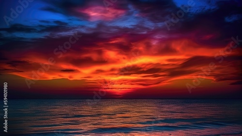 Vibrant sunset with intense colors © Oliver
