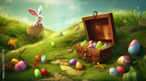 Exciting Easter treasure hunt game photo