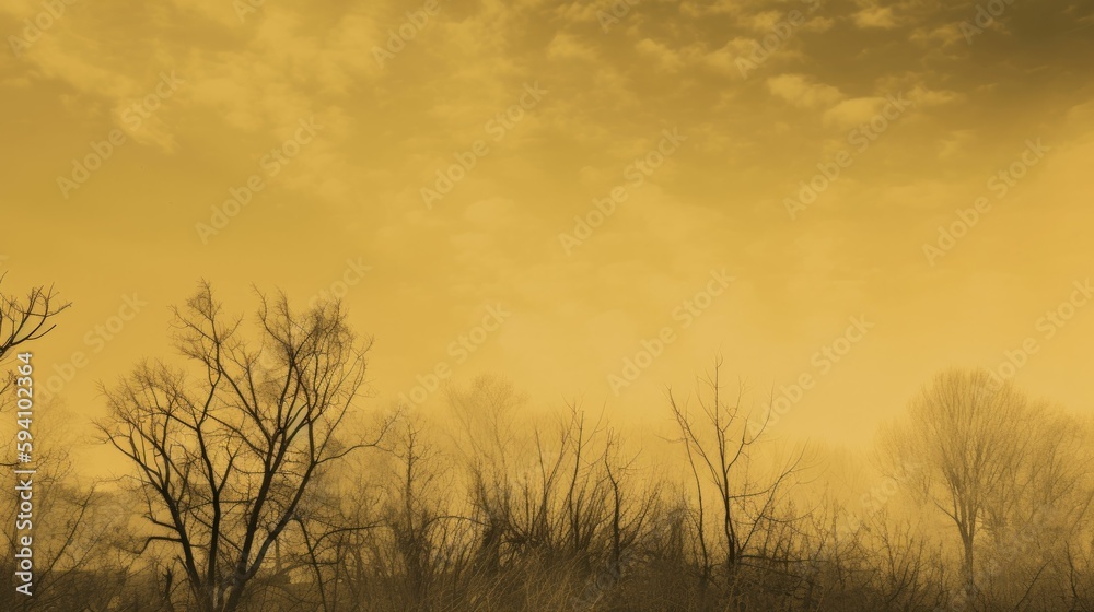 Mystical and Enigmatic Pale Yellow Sky