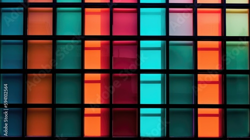 Vibrant square grid with clean lines