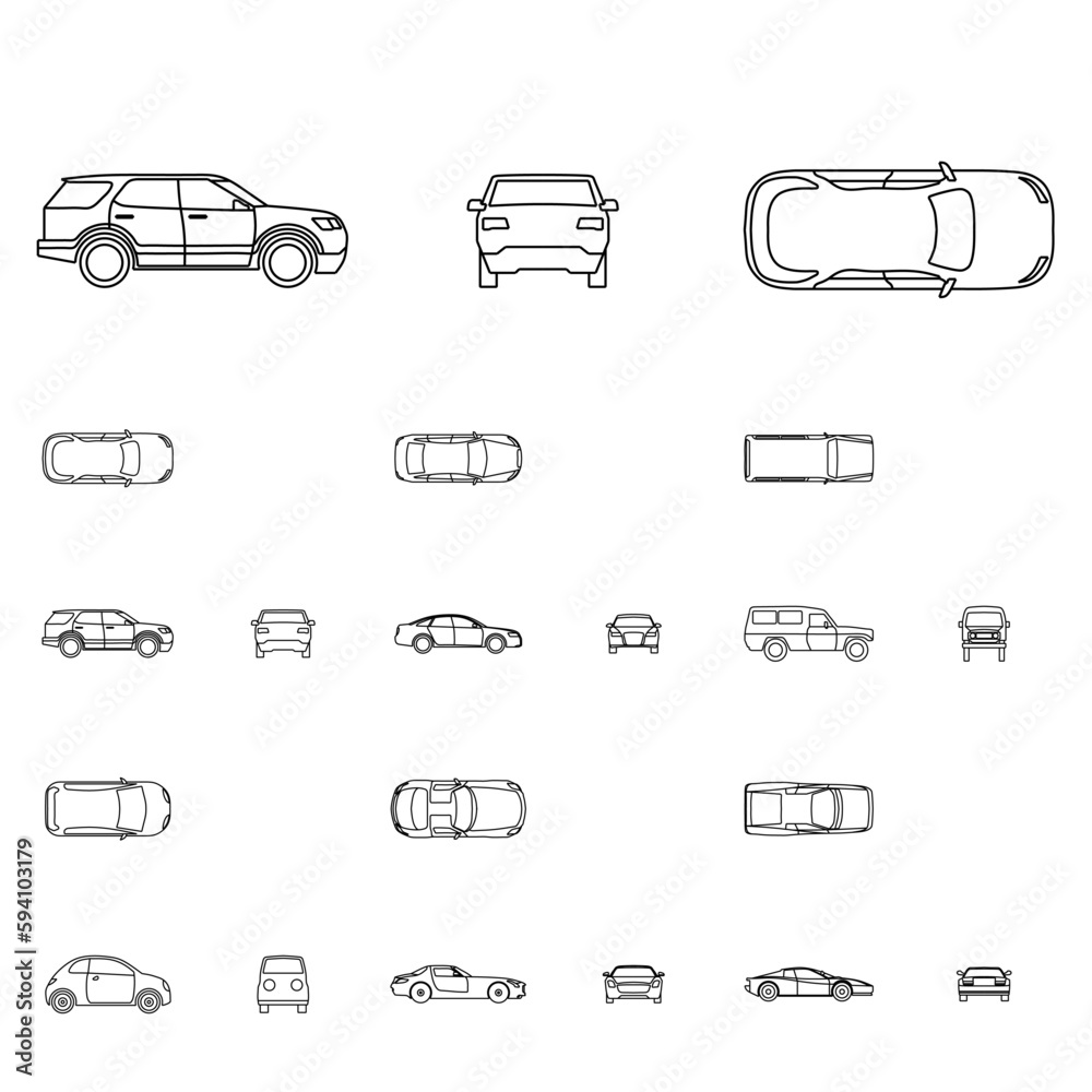 Vector vehicles - 6 Vector cars Stock Vector | Adobe Stock