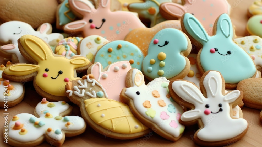Adorable and sweet Easter cookies wallpaper