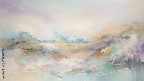 Soft pastel abstract landscape © Oliver