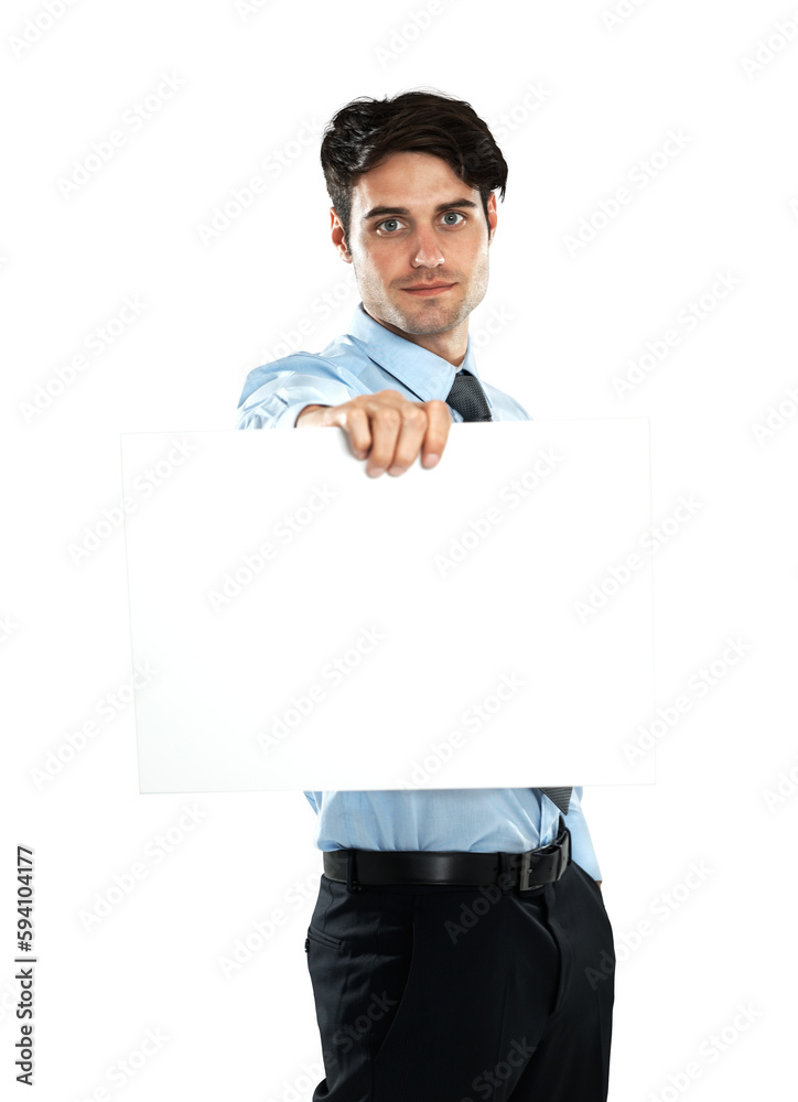 Poster mockup, portrait and business man isolated on a png, transparent background for promotion or presentation. Professional, corporate person with empty board sign for advertising mock up space Poster mockup, portrait and business man isolated on a png, transparent background for promotion or presentation. Professional, corporate person with empty board sign for advertising mock up space