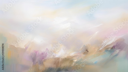 Abstract pastel-colored landscape